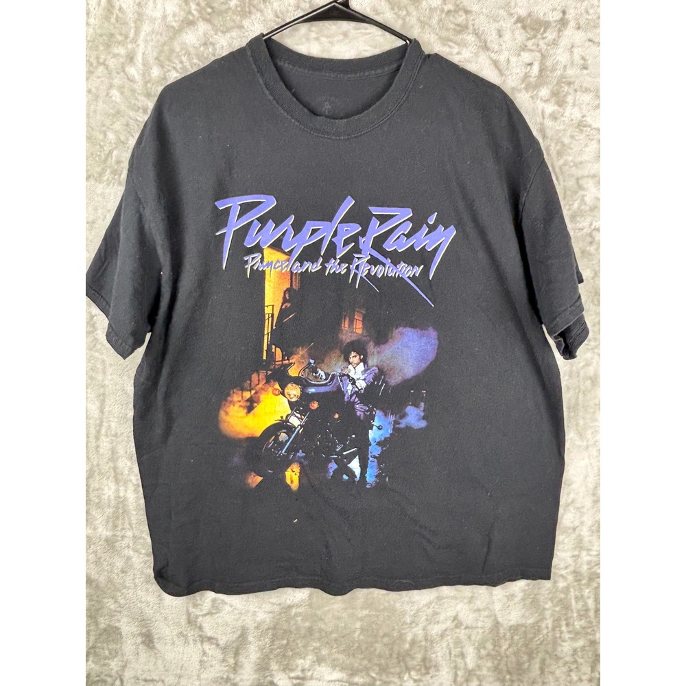 Purple Rain T-Shirt XL Black Prince And The Revolution‎ Graphic Print Tee - Picture 2 of 6